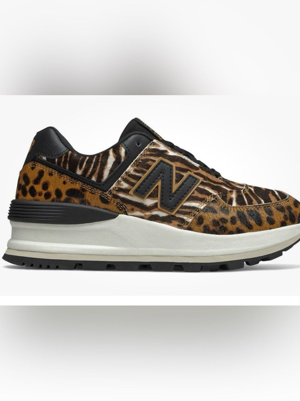 New Balance 574 Platform Animal Print Sneakers - 8
